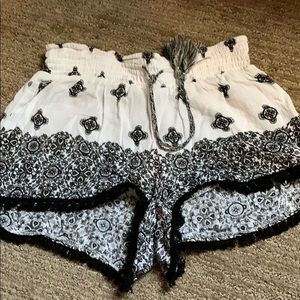 Draw-String Floral Shorts